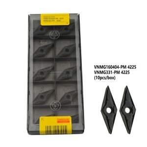 VNMG160404-PM 4225 Carbide inserts VNMG331-PM 4225 CNC Lathe Turning Tools 10PCS - Picture 1 of 2