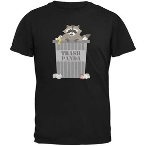 Trash Panda Raccoon Black Adult T-Shirt - Picture 1 of 1
