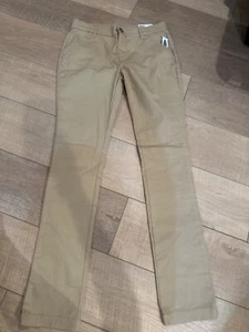 Old Navy Skinny Fit Khaki Pants Size 16 Beige Stretch Cotton Blend For Youth Gir - Picture 1 of 8