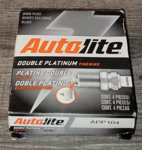 (1) AUTOLITE, APP104, (SINGLE) REPLACEMENT DOUBLE-PLATINUM SPARK PLUG NEW IN BOX - Picture 1 of 16
