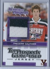 15-16 ITG Final Vault 13-14 Heroes and Prospects Frederik Gauthier JSY Card #1/1