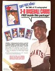 1971 Kelloggs Baseball Card  Box Back Willie Mays