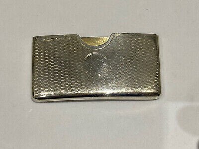 Sterling Silver Curved Card Holder S. Blackensee 1933 Birmingham 32.2g • 60£