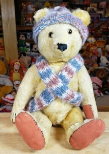 Steiff aus den 50 ? Teddybär blond gold Mohair vollgegliedert Glasaugen LESEN - Bild 1 von 12