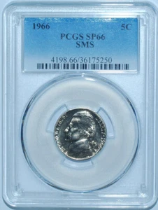 1966 PCGS SMS MS66 SP66 Jefferson Nickel - Picture 1 of 2