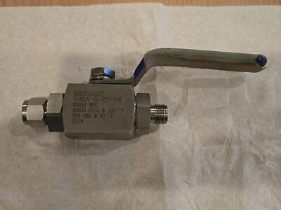 Dk-Lok V86A-D-6T-PK 3/8" High Pressure Ball Valve SS316 10000PSIG - Image 1 of 4