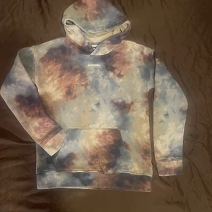 Abercrombie Earth Tone Tie Dye Hoodie Sweatshirt Pocket Kids 13/14 Relaxed Fit - Picture 1 of 10