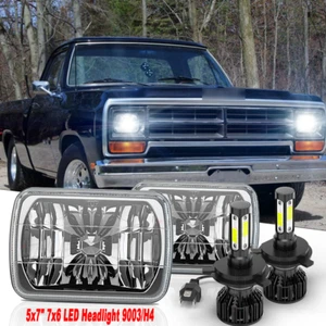 NEW 5x7" 7x6" 300W LED Headlight Hi/Lo Beam FIT Dodge D150 D250 D350 Ram 50 H4 - Picture 1 of 12