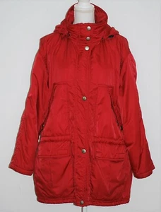 Eddie Bauer Womens Winter Coat Size L Red Thinsulate Removeable Hood Nylon - Picture 1 of 12