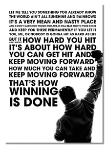 Zitat Poster inspiriert von Rocky American Sports Drama Film Bild Motivation - Bild 1 von 7