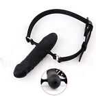 BDSM Mouth Gag Oral Fixation Harness Bondage Silicone Double-Ended For Couples