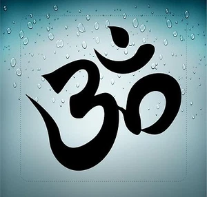 Sticker decal vinyl car bike bumper om aum symbol hindu yoga - Foto 1 di 1