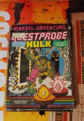 Questprobe The Hulk (1985) Commodore 64 (Tape, Manual, Box) works 8bit classic - Bild 1 von 3