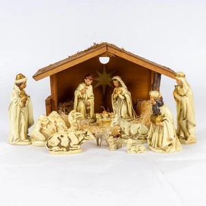 White Papier Mache Nativity Set Japan Consolidated Novelty Co. Vintage 1960s - Picture 1 of 17