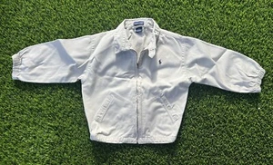 Ralph Lauren Boy's 4T Toddler Zip-Up Tan Khaki Jacket Polo Horse Embroidery Logo - Picture 1 of 5