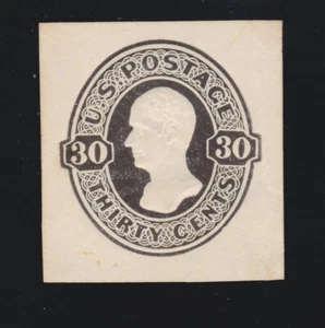 US U204 30c Envelope Cut Square Mint VF-XF SCV $62 - Picture 1 of 2