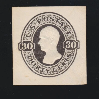 US U204 30c Envelope Cut Square Mint VF-XF SCV $62 - Image 1 of 2