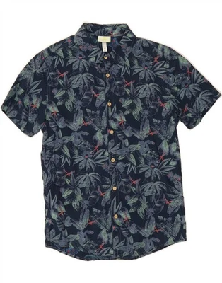 ADIDAS Mens Neo Short Sleeve Shirt XS Navy Blue Floral DA09 - Image 1 of 3