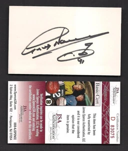 Greg Norman Autographed 3x5 Card-JSA COA-PGA Golf Great-Australia 2x Open Champ - Picture 1 of 3