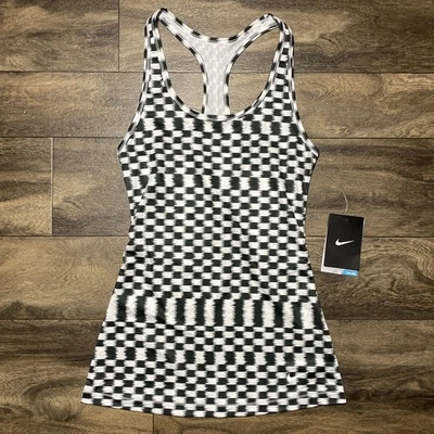 Camiseta sin mangas Nike G87 Ikat para mujer XS delgada negra blanca geométrica DRI FIT - MANTENTE FRESCA Foto 1 de 4