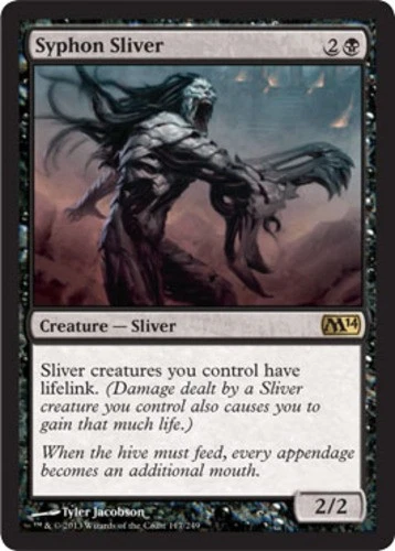 S-Chinese Syphon Sliver ~ Near Mint Magic 2014 M14 Foreign Stock Image MTG Magic - Image 1 of 1