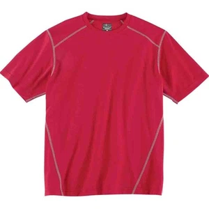 River's End Crew Neck Short Sleeve Athletic T-Shirt Mens Red Casual Tops 1110-RD - Picture 1 of 2