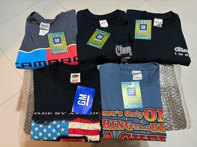 Lote de 5 camisetas nuevas GM Chevrolet con licencia oficial Camaro Impala Chevelle M Foto 1 de 4