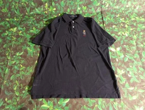 Polo Ralph Lauren Polo Bear Shirt Navy Blue Embroidered Size Large - Picture 1 of 10