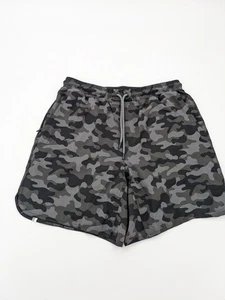 Rhoback Grit Gym Shorts Lined Men Small Camo Black Gray 7" Inseam Workout Casual - Picture 1 of 9