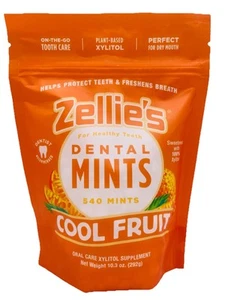 Zellie's 100% Xylitol Sugar Free Cool Fruit Breath Mints Mint, (540 Pieces) - Picture 1 of 3