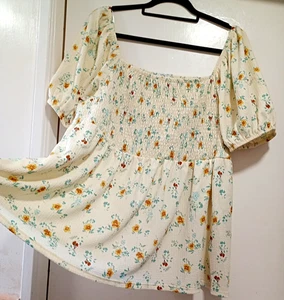 George, Yellow Floral Summer Top, 18 - Picture 1 of 5