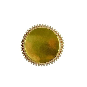 Gold Mini Small Cases Cupcake Fairy Cake Chocolates Foil Case 1.5" PME 45Pk - Picture 1 of 12