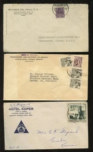 MEXIKO 1936-55 WERBUNG + GEDRUCKTE HOTELS etc...8 HÜLLEN - Bild 1 von 1