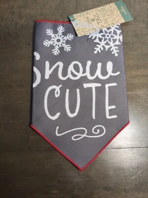 Paw Tail Snow Cute Medium Pet Bandana - Image 1 of 3
