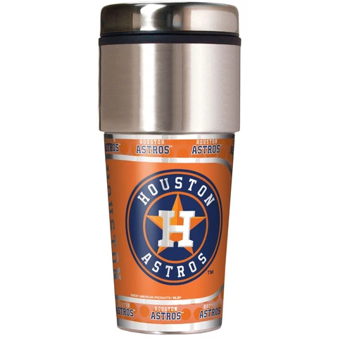 Houston Astros MLB 360 Wrap Travel Tumbler Coffee Mug Cup Cover