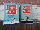Vintage Slades Red Pepper Box & All Spice Advertising Tin Canister Boston Mass