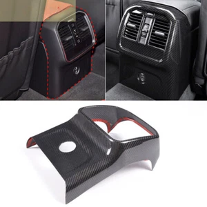 Real Carbon Fiber Rear Air Vent Outlet Panel Cover Fit for Porsche Macan 2014-22 - Imagen 1 de 9