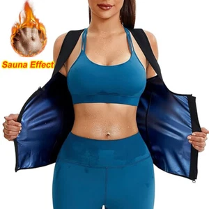 Fitness Sauna Sweat Tank Top Women Shapewear Vest Fat Burner Thermo Body Shaper - Picture 1 of 15