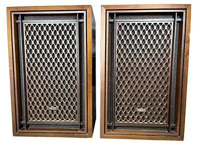 Vintage Akai SW-155 Original 4 Way Stereo Speakers 26"x16" Made In Japan Tested - Image 1 of 4