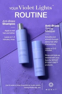 Monat™ Violet Lights Anti-Brass Shampoo + Toner NEW SEALED