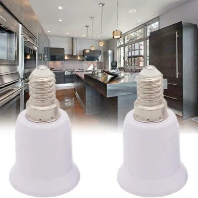 1PC E14 To E27 Base Screw Light Lamp Holder Adapter Socket Accessary Bulb White - Image 1 of 4