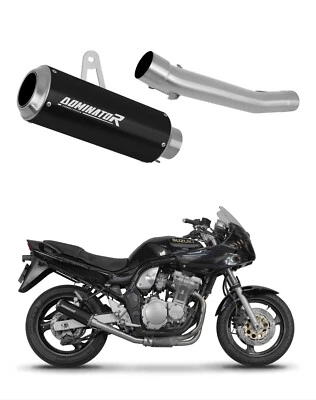 GSF BANDIT 1200 1996 - 2000 Exhaust Silencer Muffler GP BLACK Dominator - Image 1 of 4
