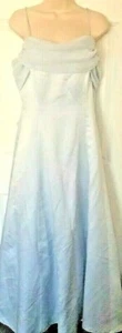 Vestido Michaelangelo Dama de honor Concurso 10 Azul Polvo Baile de graduación Largo Completo con Tul - Imagen 1 de 12