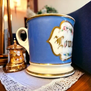 Antiker Rasiertasse vergoldet blau Porzellan KPM Germany - Bild 1 von 20