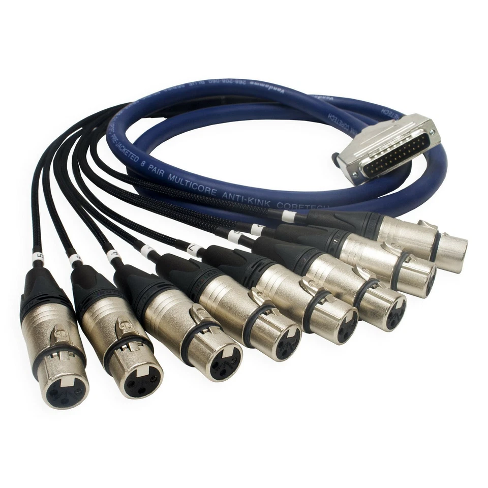 Cable XLR de 25 pines D Sub a hembra. Serie db-25 Van Damme Multinúcleo Snake Lead Foto 1 de 2
