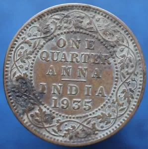 Cuarto ANNA 1935 - GEORGE V REY EMPERADOR - peso 4,76 gramos, Ø 25,24 mm - #R667 - Imagen 1 de 3