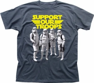 Support Our Troops Stormtrooper Rebel STAR WARS inspired charcoal t-shirt 9338 - Picture 1 of 2