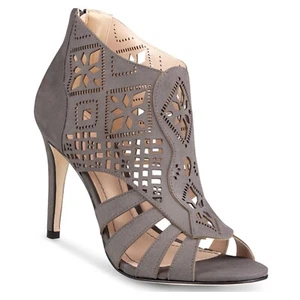 Klub Nico Mirela Women Grey Leather Cut out Stiletto Bootie, MSRP $236, 7M - Picture 1 of 8