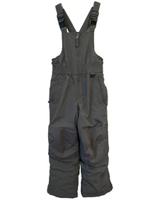LANDS END Size 6 Snow Pants Kids Youth Gray Insulated Bib Ski Overalls - Picture 1 of 10