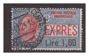 REGNO D'ITALIA 1924 - ESPRESSO Lire 1,60 su 1,20 USATO - Picture 1 of 1